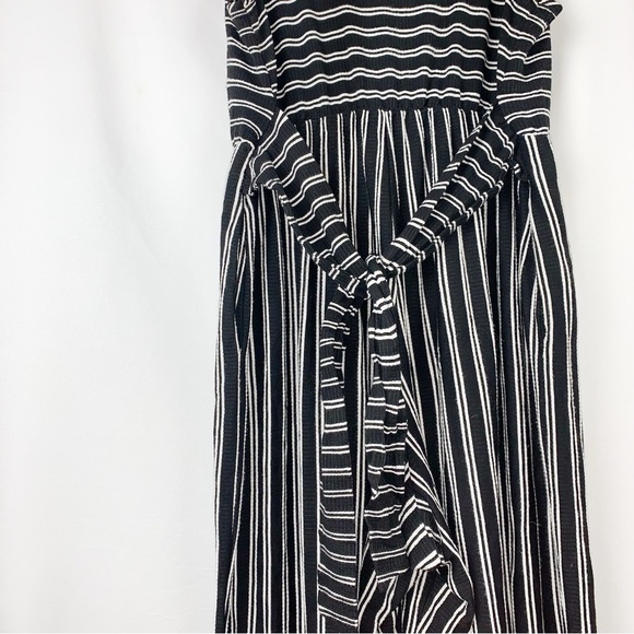 Torrid Black & White Stripe Rib Culotte Jumpsuit - Picture 7 of 8
